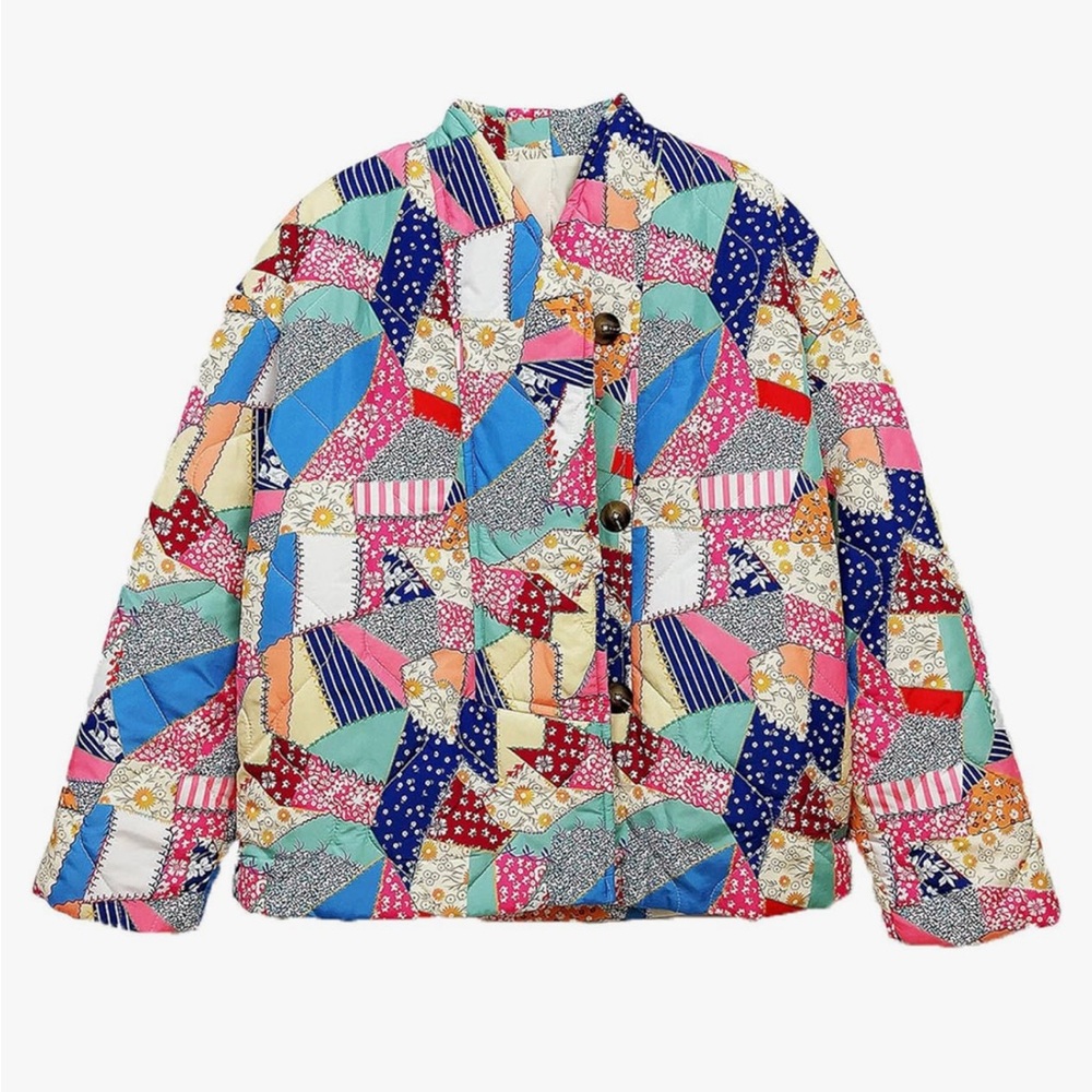 Puffer Jacket Winter Trend Print Quilted Jacket